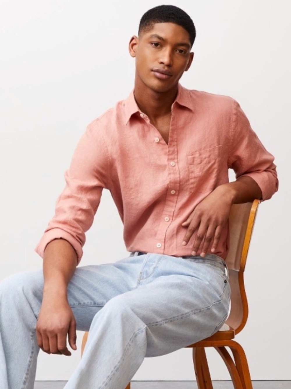 Todd Snyder x Baird McNutt Slim-Fit Sea Soft Irish Linen Shirt - Dark Coral